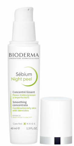 BIODERMA product photo, Sebium Nightpeel 40ml, akne eğilimli ciltler için gece bakımı